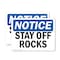Signmission Stay Off Rocks, 18 in W x Rectangle, Plastic OS-2PACK-NS-P-1218-L-18437 - alternate 1